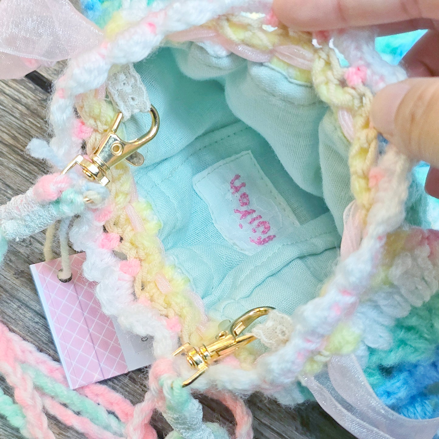 ruiron/sugar flower pochette(blue)
