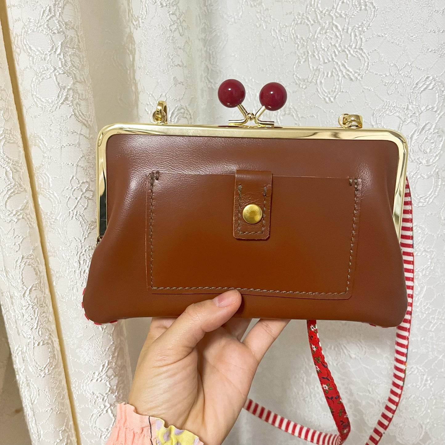 mint./革がま口財布ポシェット④