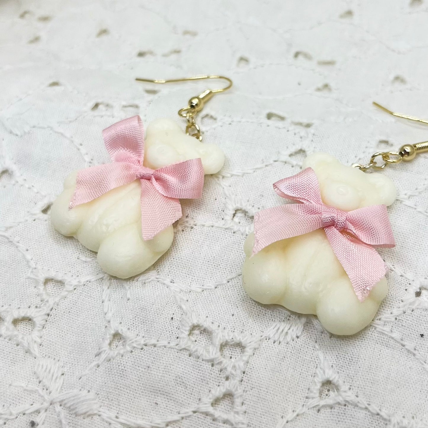 TiTi/くまチョコ&リボンピアス①