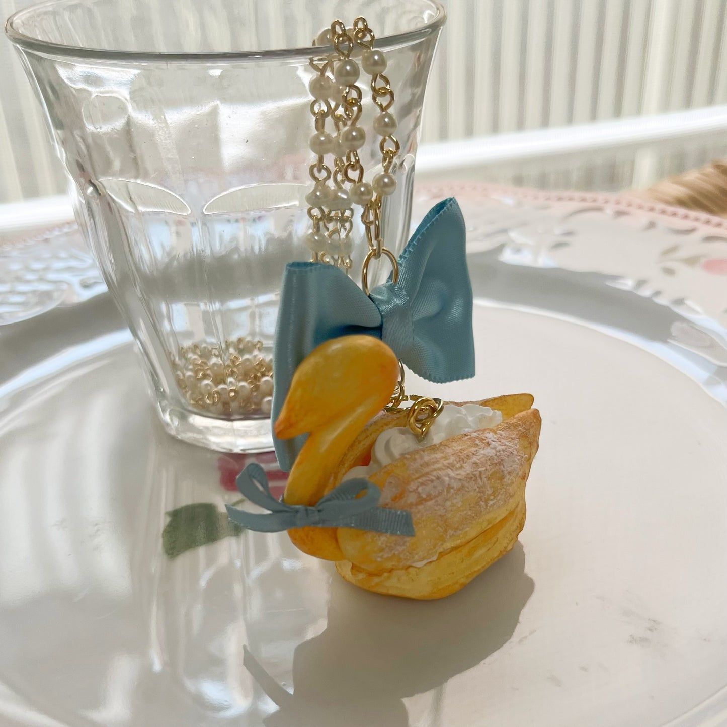 TiTi/スワンシューパールチェーンネックレス