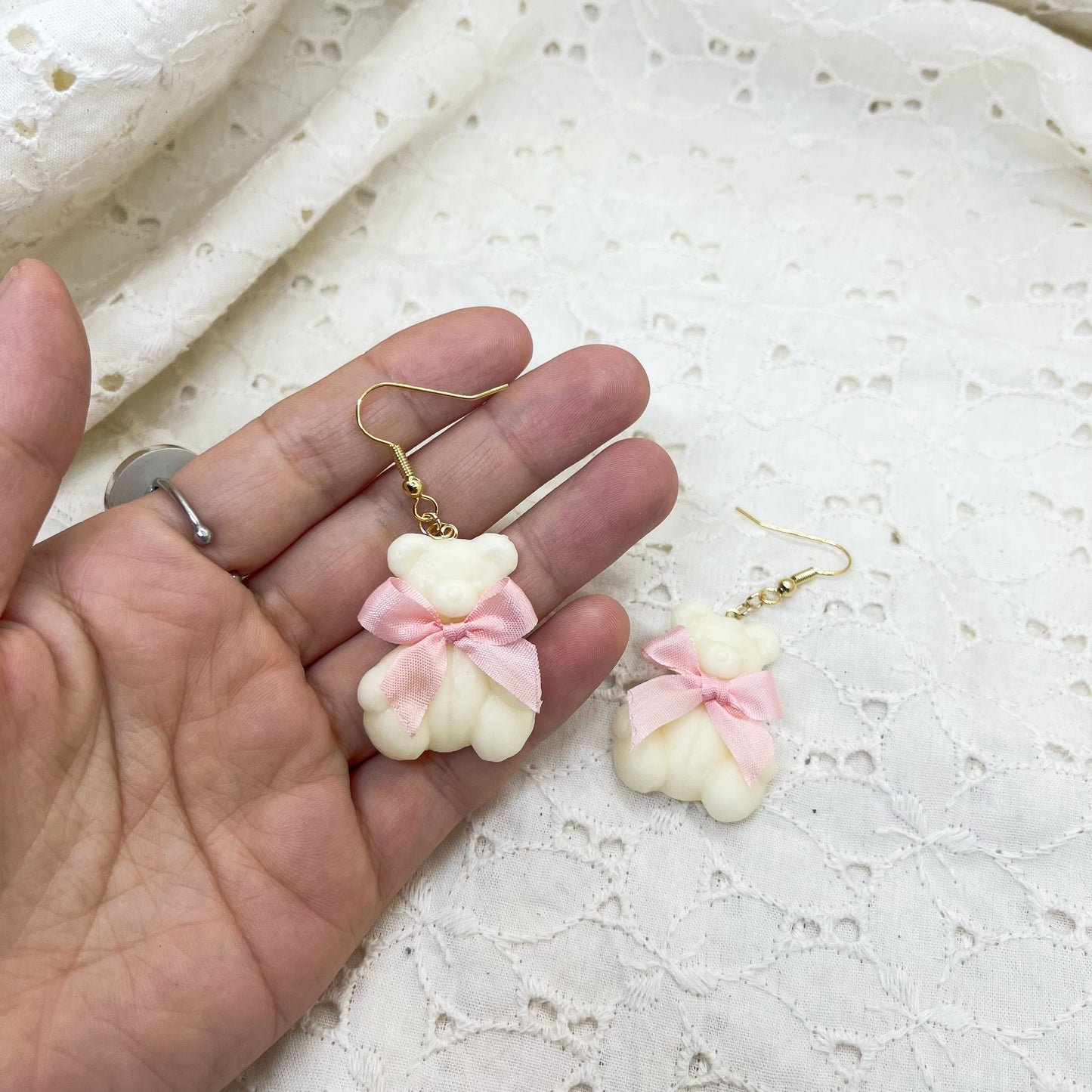TiTi/くまチョコ&リボンピアス①