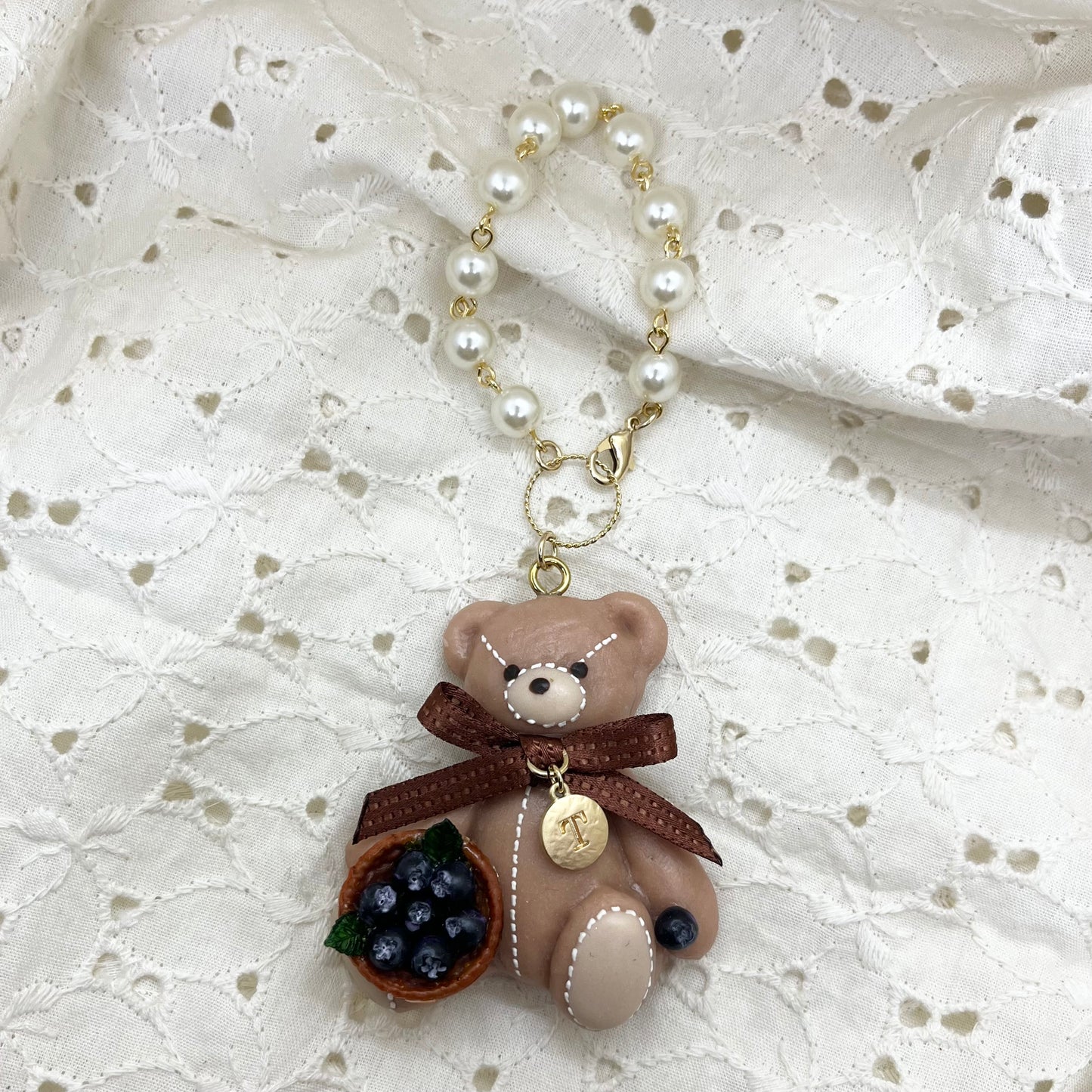 TiTi/ブルーベリー狩りくまバッグチャーム