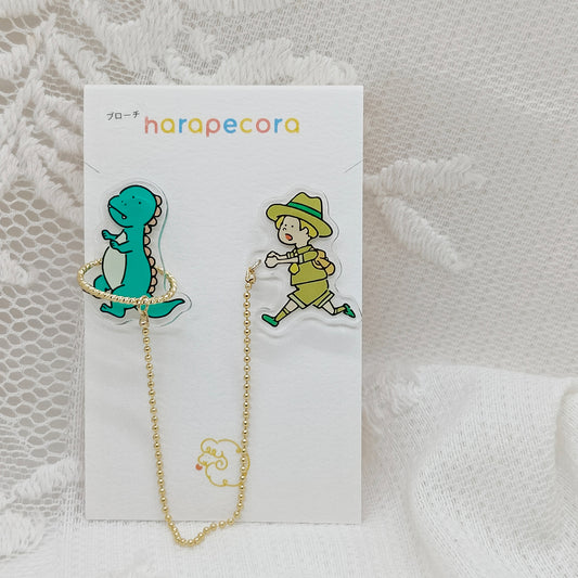 harapecora/恐竜ハントブローチ