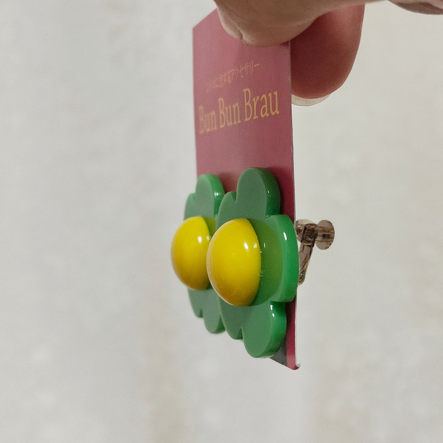BunBunBrau/レトロフラワーぽちっとイヤアクセ①
