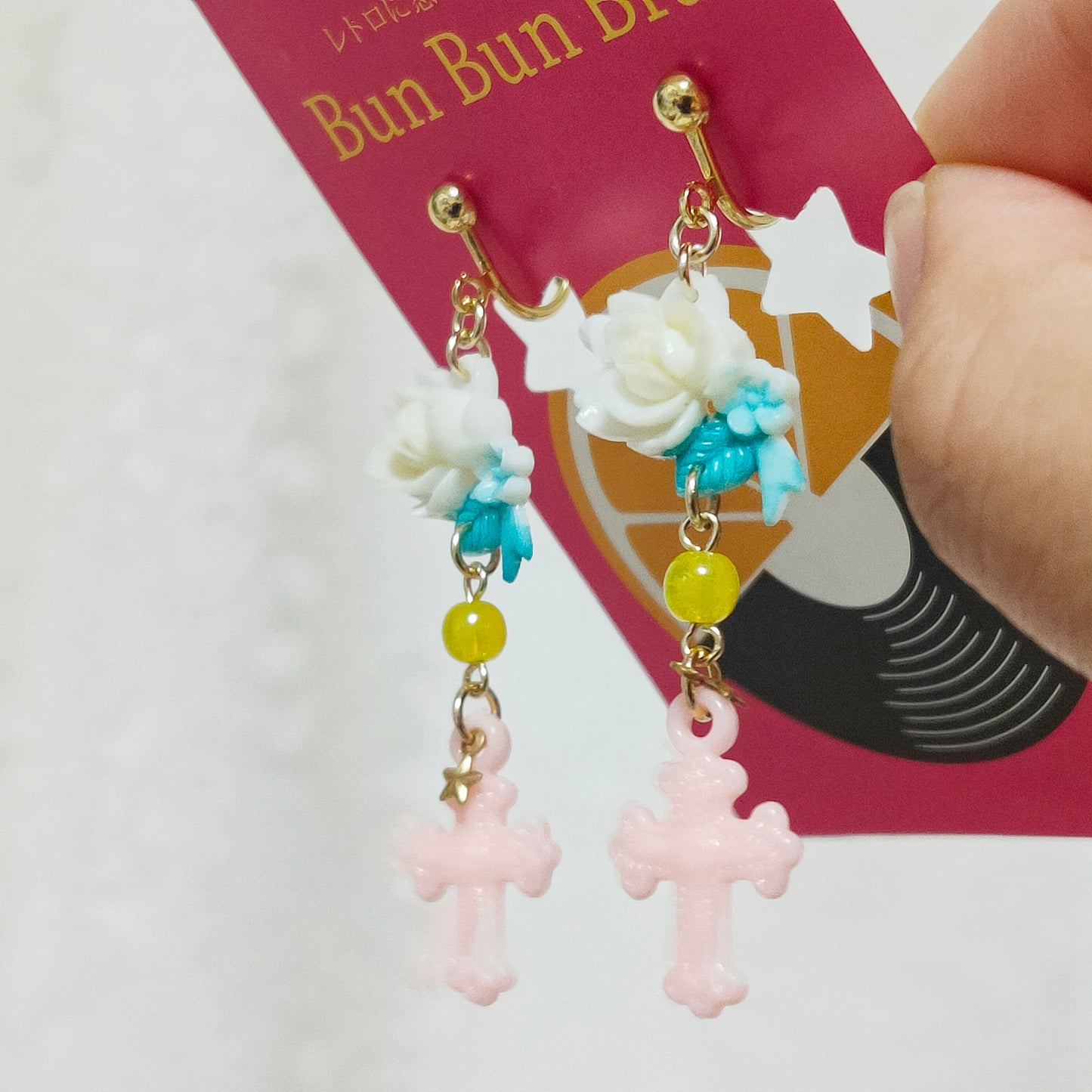 BunBunBrau/メキシカンクロスと薔薇イヤアクセ①