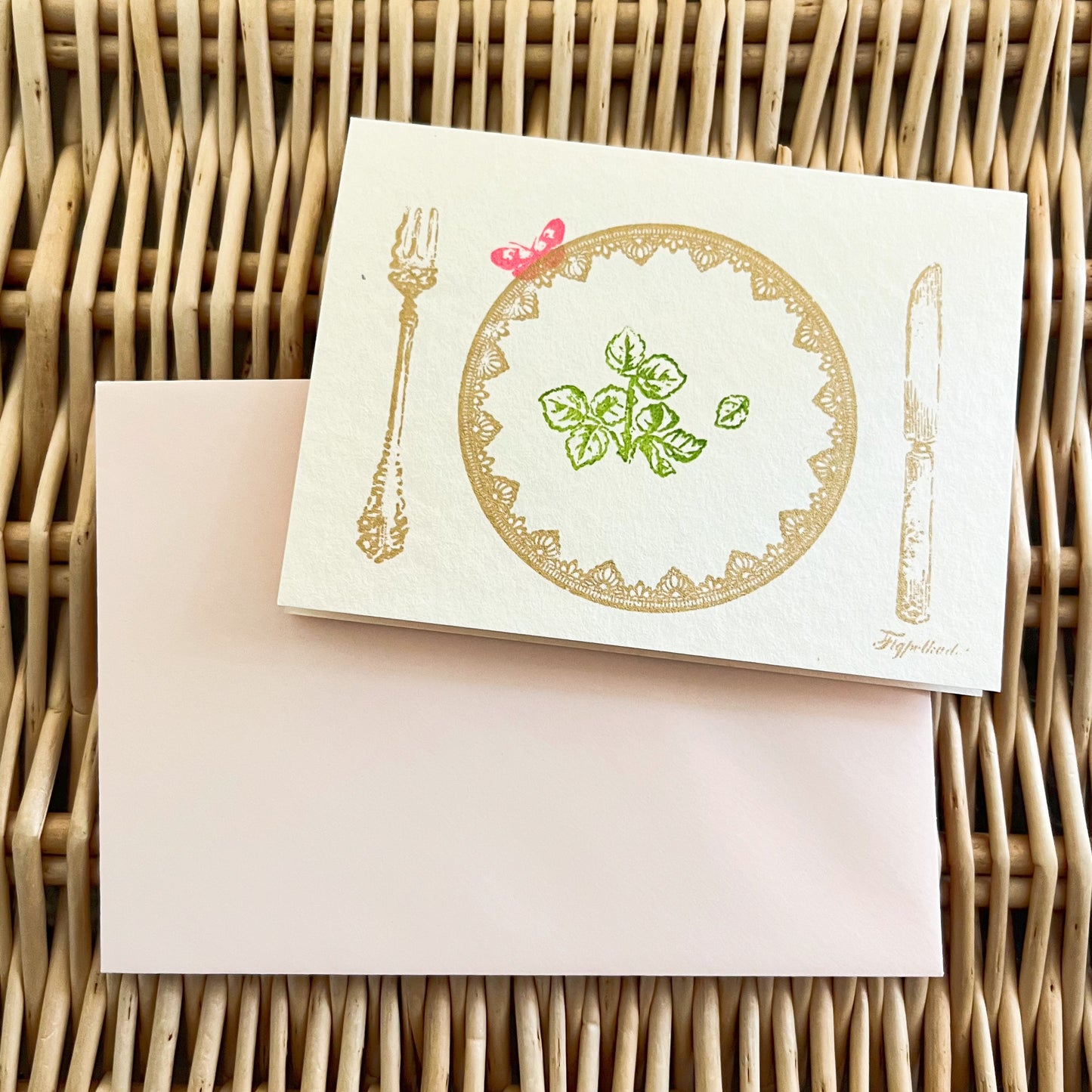 figpolkadot/message card(蝶のcake)