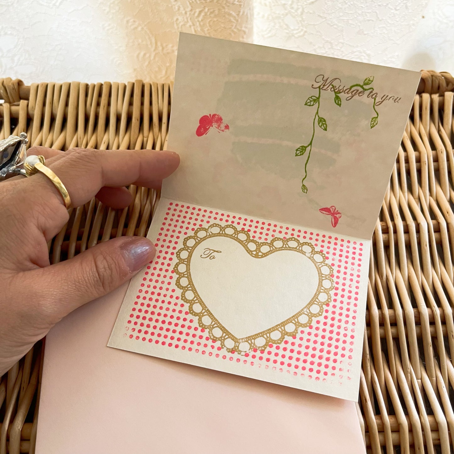 figpolkadot/message card(蝶のcake)
