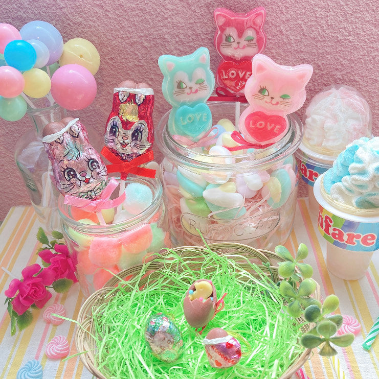 TiTi×Ma cocotte/キャットキャンディブローチ(ミント)