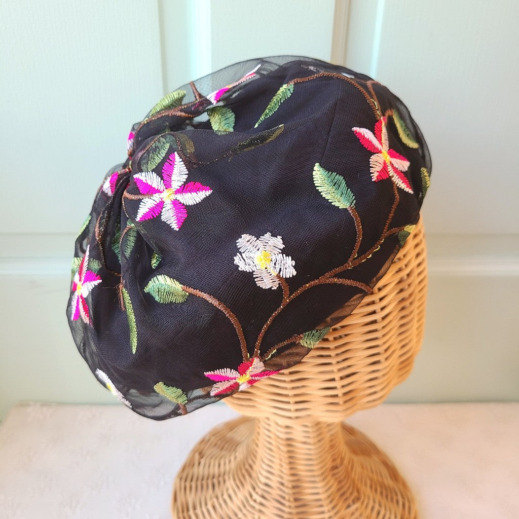 Coco&Ami/お花刺繍すみません(黒)