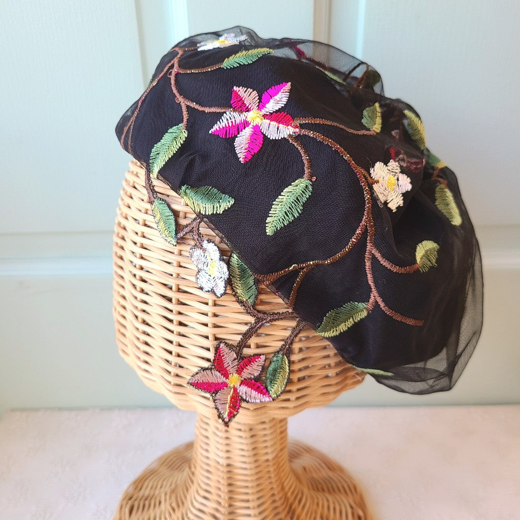 Coco&Ami/お花刺繍すみません(黒)