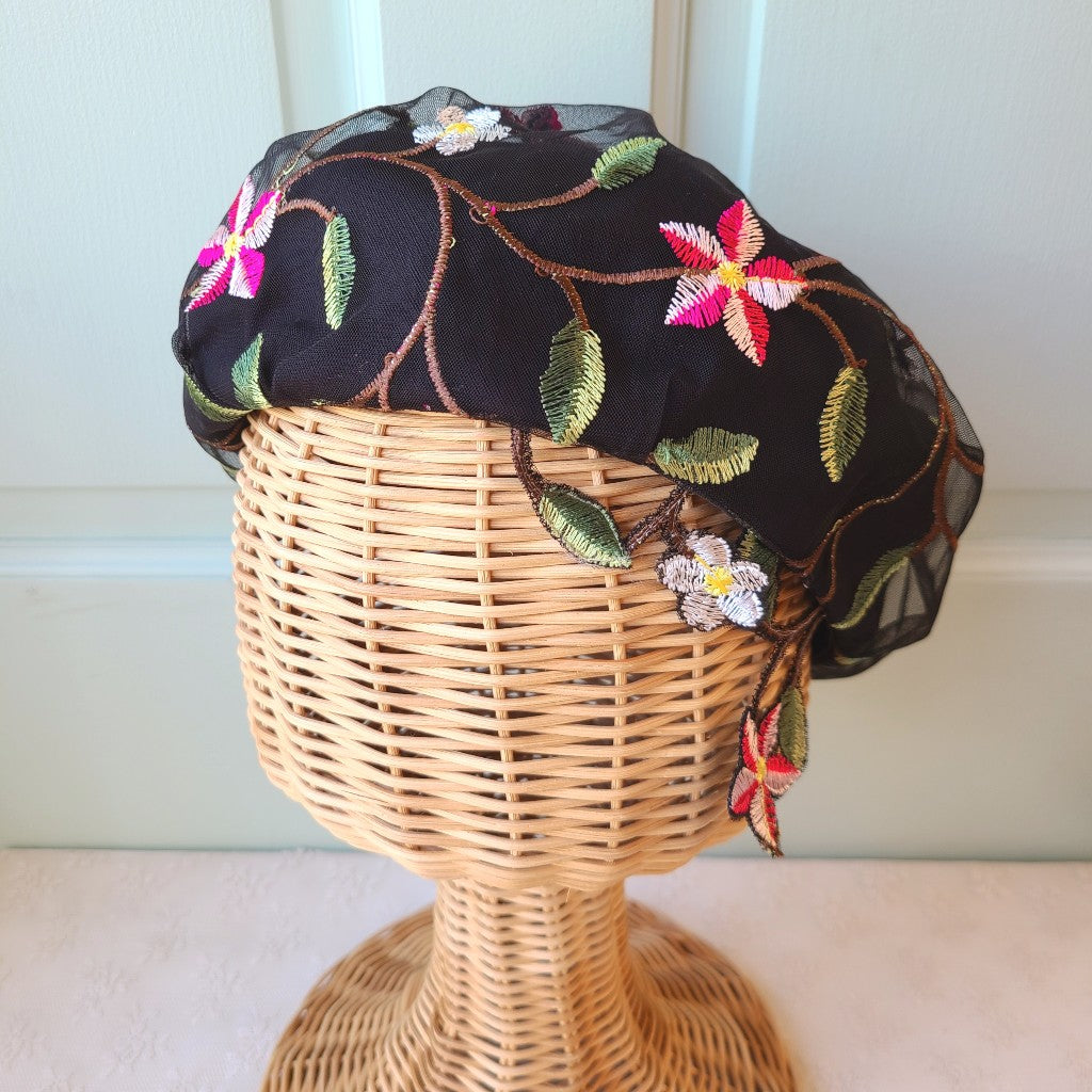Coco&Ami/お花刺繍すみません(黒)