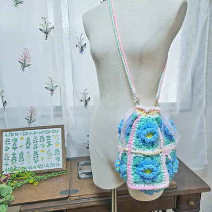 ruiron/sugar flower pochette(blue)