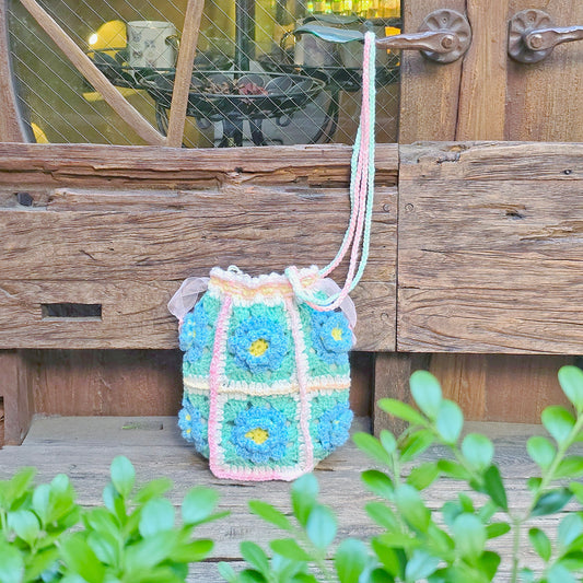 ruiron/sugar flower pochette(blue)
