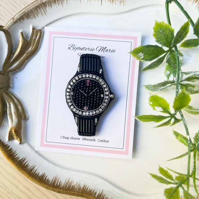 Bijouterie Marie/本物みたいな腕時計ブローチ(SV)